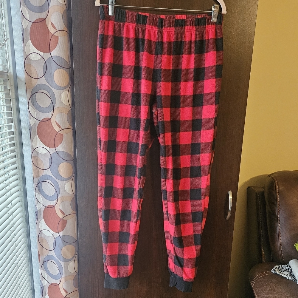 Red and Black Plaid Pajama Pants